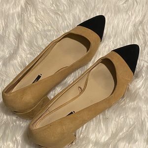 Zara shoe tan and black
